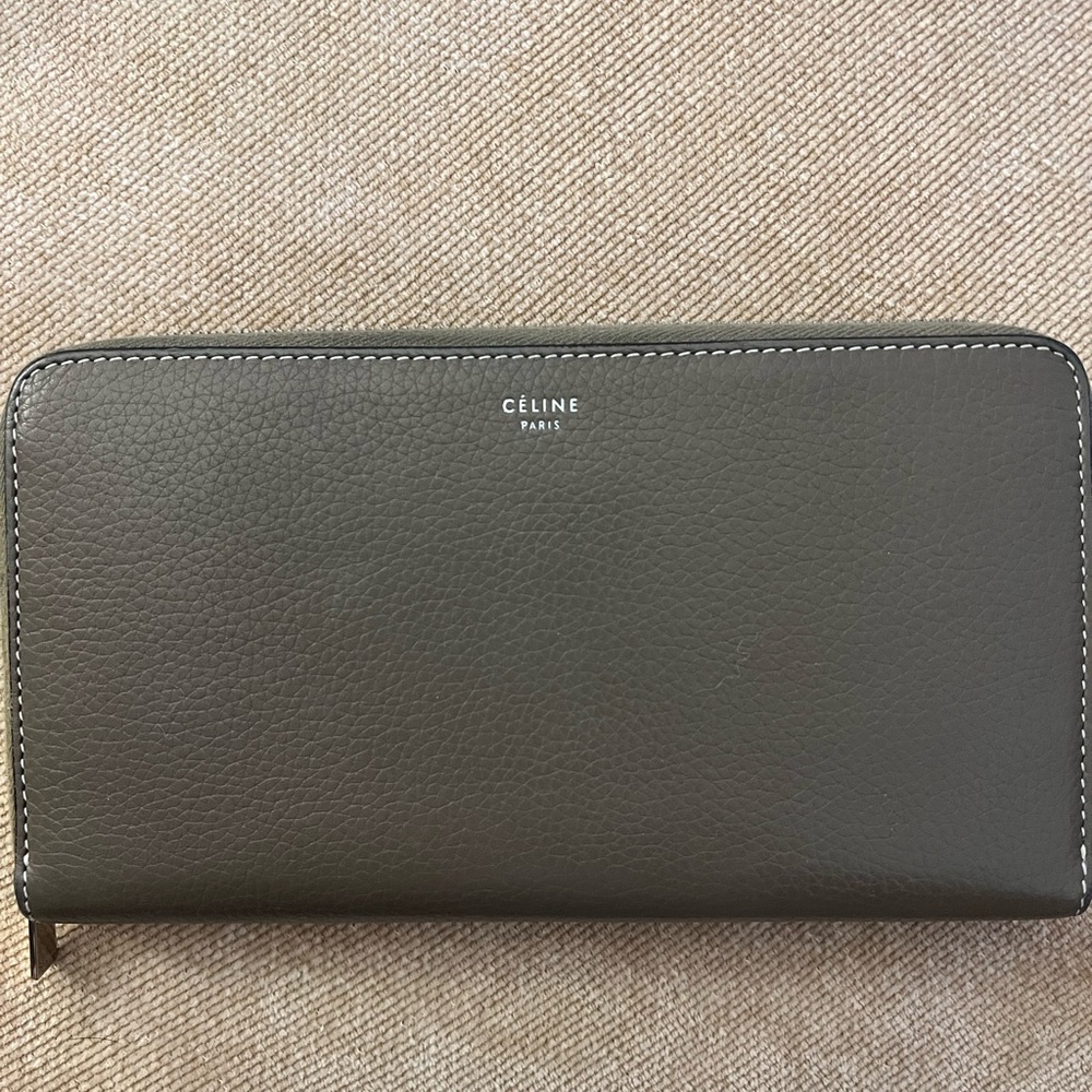 Céline Gray Leather Wallet